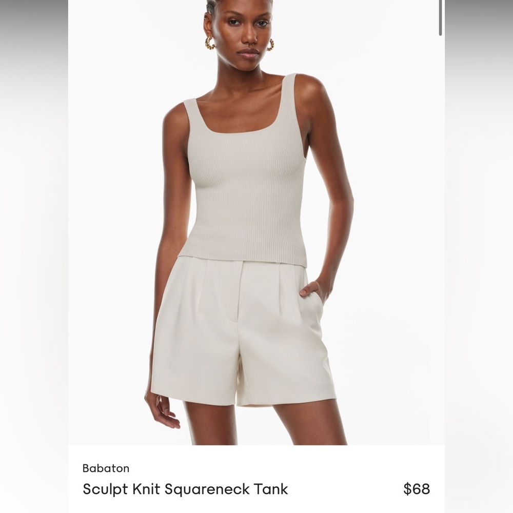 COPY - Aritzia square neck sculpt tank brand new in size M